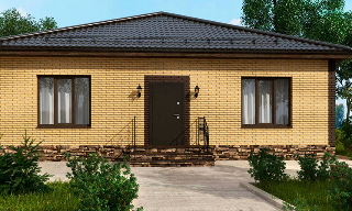 Проекты одноэтажных домов из кирпича | Строй-Инт - Инта от 3571 рублей